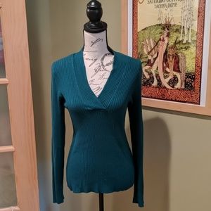 INC Aquamarine Ribbed Sweater
